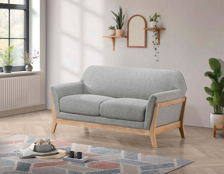 Vaughn Gray Fabric Upholstered Flared Arm Loveseat from Coaster - Luna Furniture