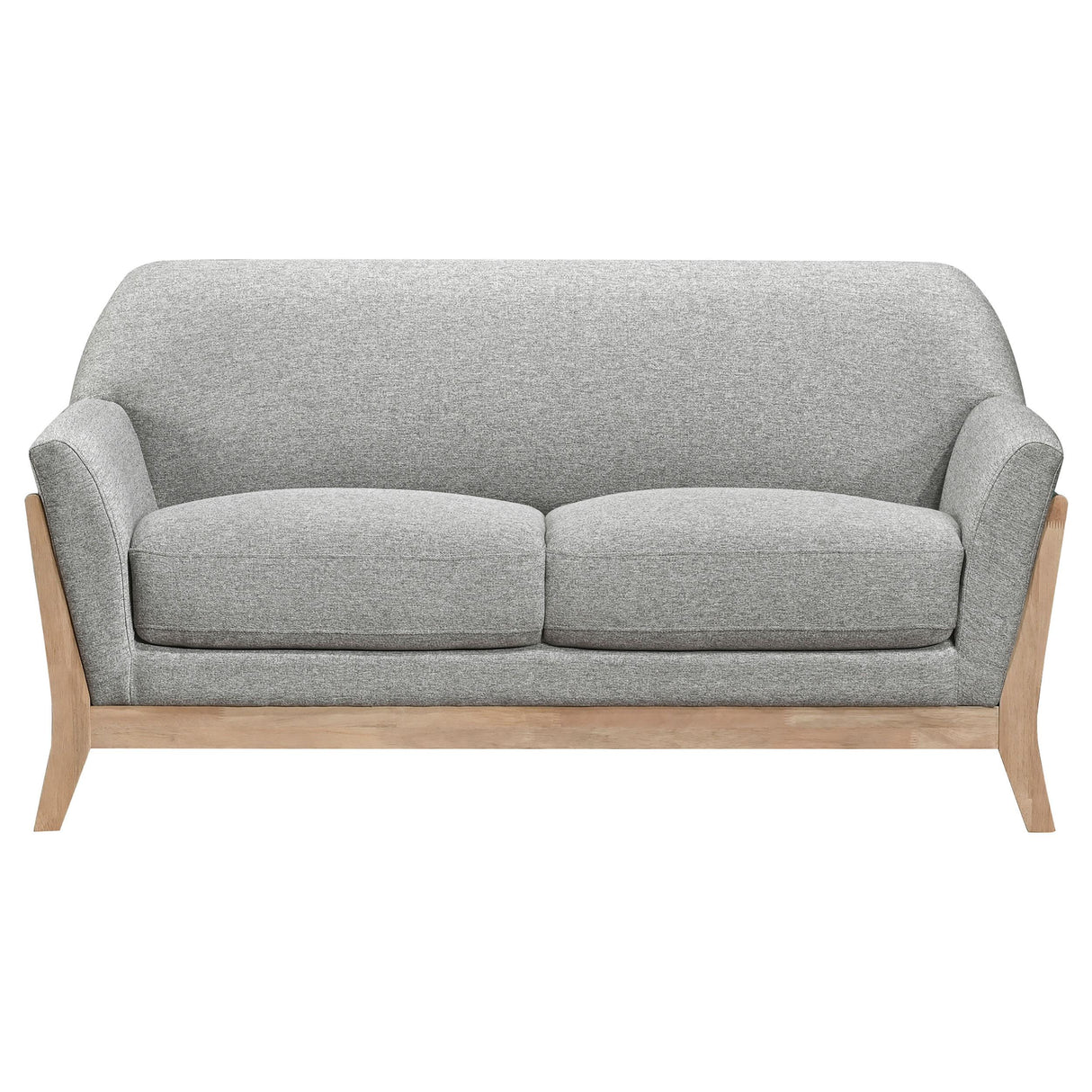 Vaughn Gray Fabric Upholstered Flared Arm Loveseat from Coaster - Luna Furniture