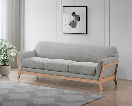 Vaughn Gray Fabric Upholstered Flared Arm Sofa from Coaster - Luna Furniture