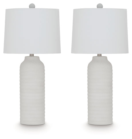 Vauville White Table Lamp (Set of 2) from Ashley - Luna Furniture