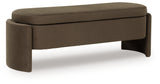 Vavuniya Brown Storage Bench from Ashley - Luna Furniture