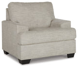 Vayda Chair and Ottoman in Pebble from Ashley - Luna Furniture