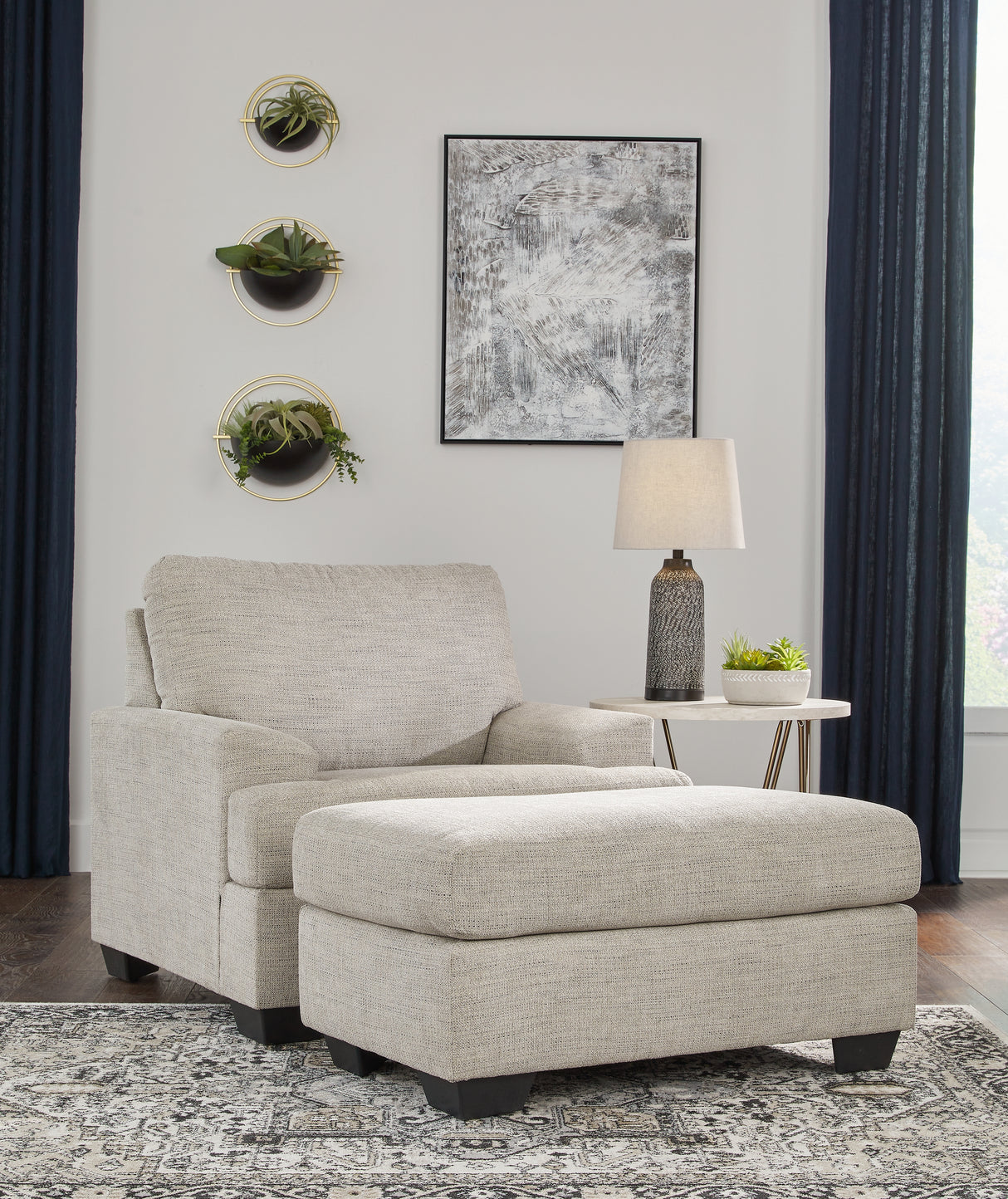 Vayda Sofa, Loveseat, Chair and Ottoman in Pebble from Ashley - Luna Furniture