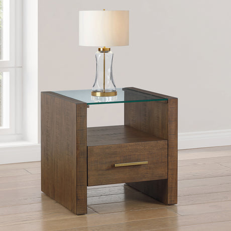Garland Glass Top End Table from Steve Silver - Luna Furniture