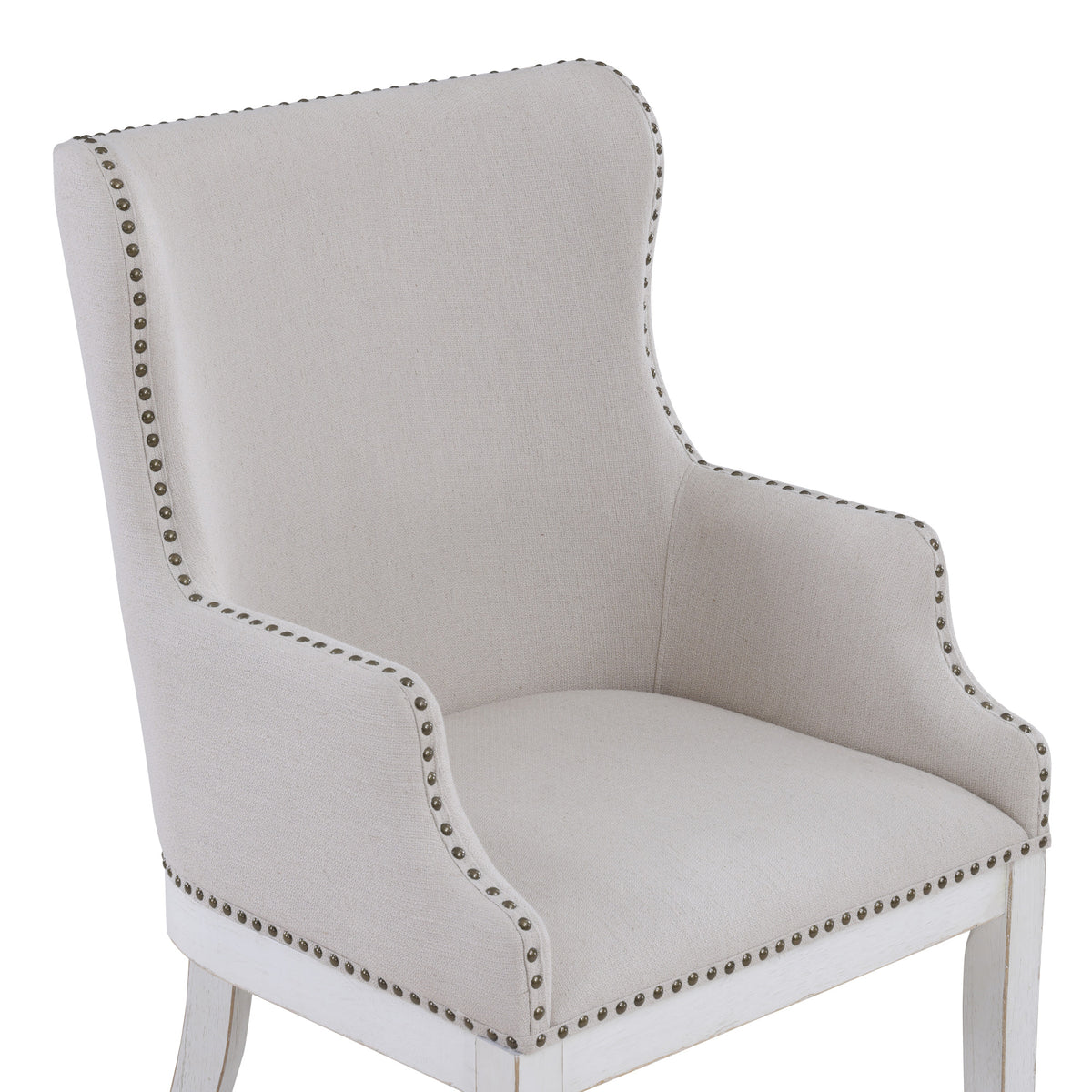 Warren White/Gray Dining Arm Chair, Set of 2 from Steve Silver - Luna Furniture