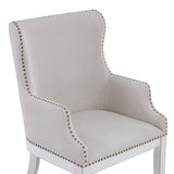 Warren White/Gray Dining Arm Chair, Set of 2 from Steve Silver - Luna Furniture