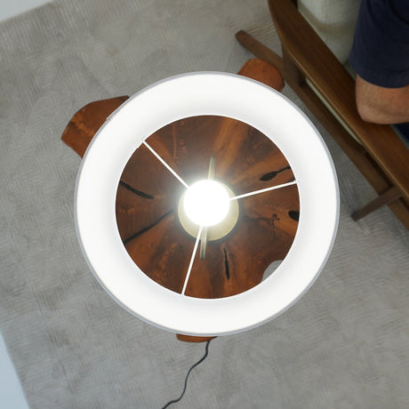 Grid Metal Circular Table Lamp from Ashcroft Furniture - Luna Furniture