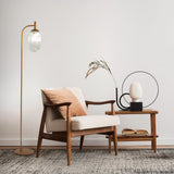 Vela Floor Lamp Bronze and Clear from Ashcroft Furniture - Luna Furniture