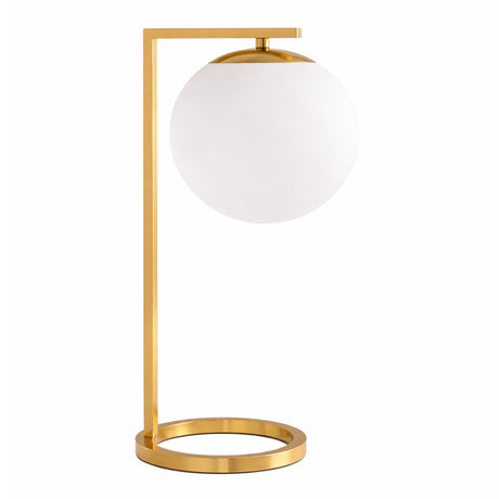 Velvet Globe Table Lamp White Opal Glass with Dimmer Switch Inline from Ashcroft Furniture - Luna Furniture