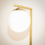 Velvet Globe Table Lamp White Opal Glass with Dimmer Switch Inline from Midinmod - Luna Furniture