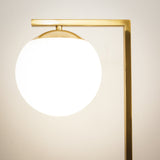 Velvet Globe Table Lamp White Opal Glass with Dimmer Switch Inline from Midinmod - Luna Furniture