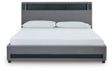 Verishaw Gray California King Upholstered Bed from Ashley - Luna Furniture