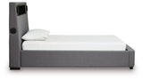 Verishaw Gray Twin Upholstered Bed from Ashley - Luna Furniture