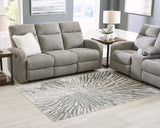 Verland Gray/White Washable Large Rug from Ashley - Luna Furniture