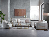 Veronica Perla Cream/Almira Gold Accent Chair from Bellona - Luna Furniture