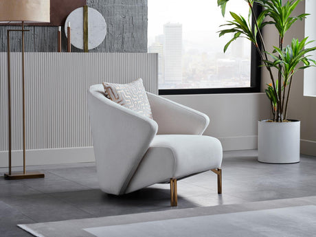 Veronica Perla Cream/Almira Gold Accent Chair from Bellona - Luna Furniture