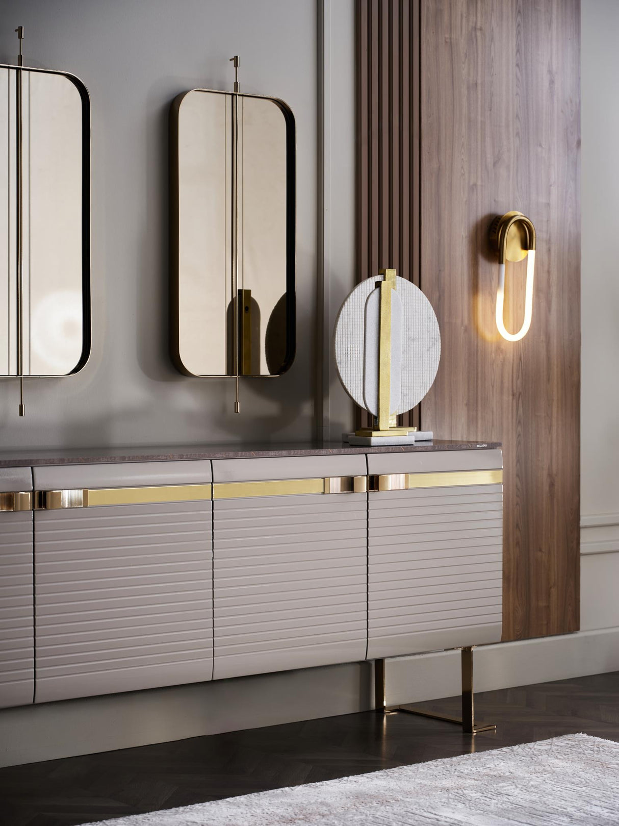 Veronica Buffet Mirror from Bellona - Luna Furniture
