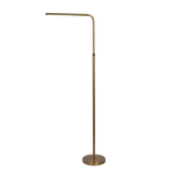 Verve Brassed Gold Floor Lamp with On/Off Switch Adjustable Led Round Base from Midinmod - Luna Furniture