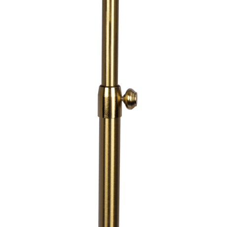 Verve Brassed Gold Floor Lamp with On/Off Switch Adjustable Led Round Base from Midinmod - Luna Furniture