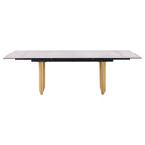 Vesa Beige Glass Top Extendable Dining Table from Coaster - Luna Furniture