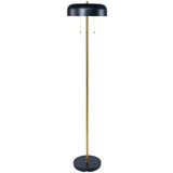Vesper Floor lamp with Black outer and White inner from Ashcroft Furniture - Luna Furniture