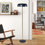 Vesper Floor lamp with Black outer and White inner from Ashcroft Furniture - Luna Furniture