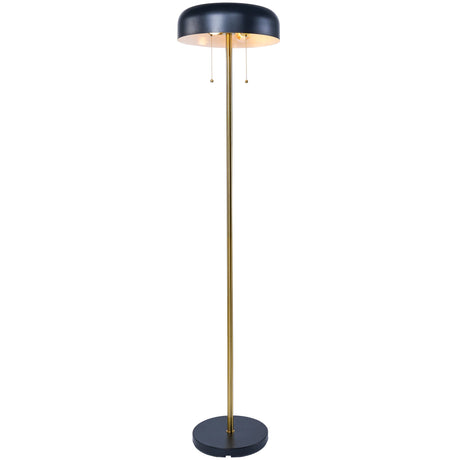 Vesper Floor lamp with Black outer and White inner from Ashcroft Furniture - Luna Furniture