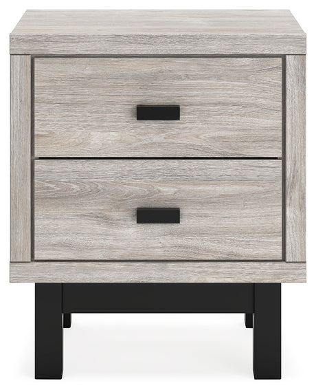 Vessalli Gray Panel Bedroom Set with 2 Nightstands from Ashley - Luna Furniture