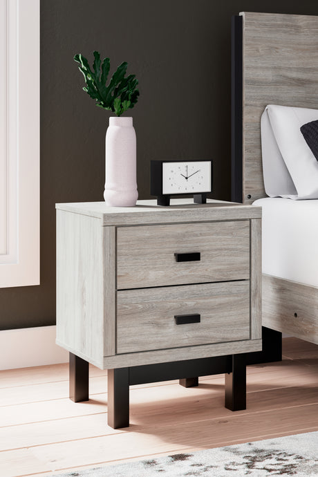 Vessalli Gray Panel Bedroom Set with 2 Nightstands from Ashley - Luna Furniture