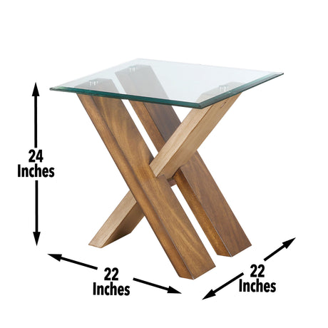 Tasha 3-Piece Set(Glass Top Cocktail & 2 End Tables) from Steve Silver - Luna Furniture
