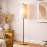 Vialux Floor Lamp - Oak and Natural from Ashcroft Furniture - Luna Furniture