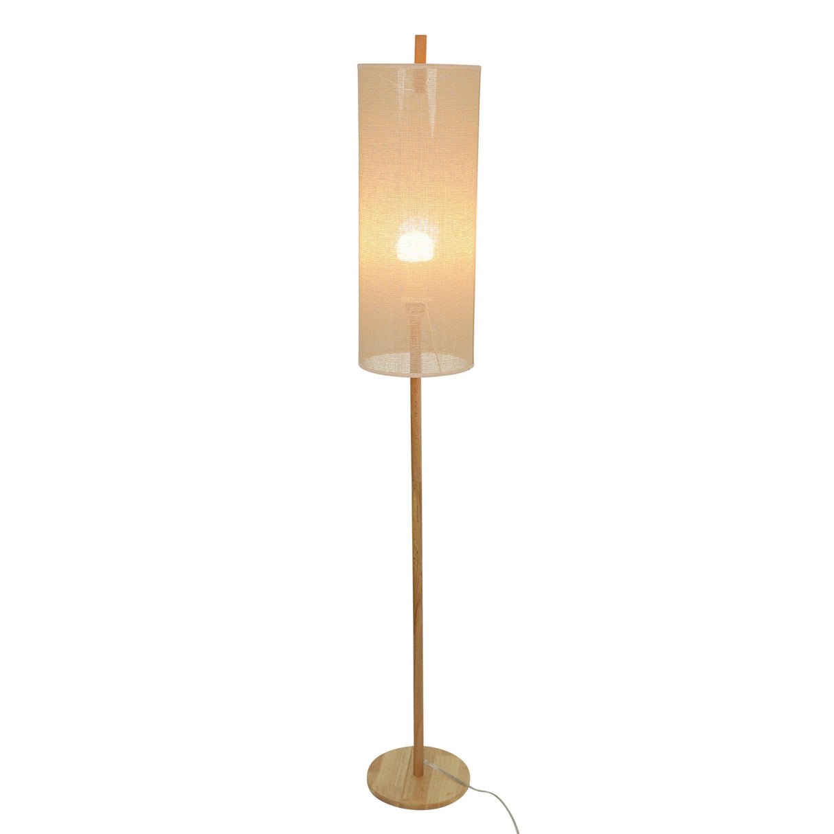 Vialux Floor Lamp - Oak and Natural from Ashcroft Furniture - Luna Furniture