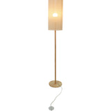 Vialux Floor Lamp - Oak and Natural from Ashcroft Furniture - Luna Furniture