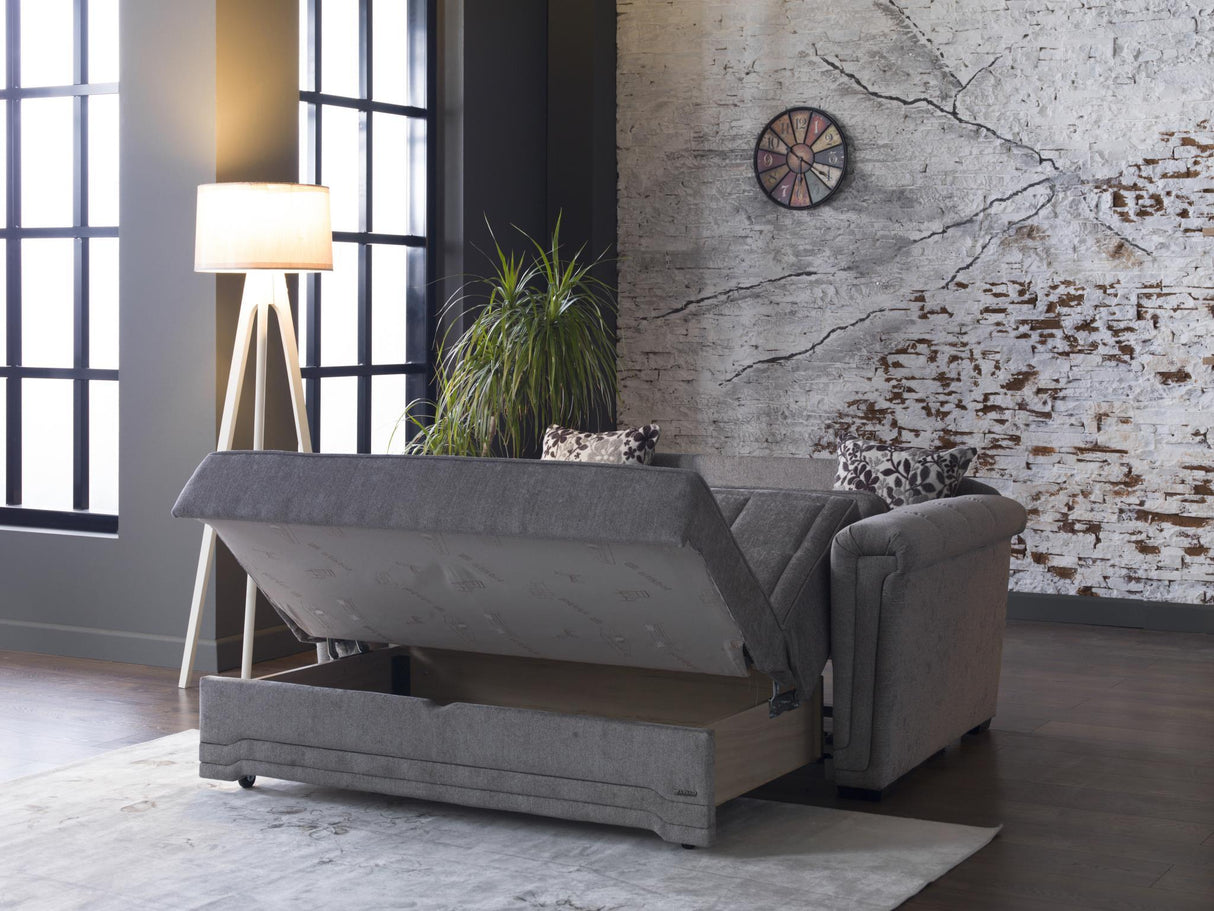 Victoria Valencia Gray Sleeper Loveseat from Bellona - Luna Furniture