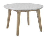 Vida 48″ Round White Marble Dining Table from Steve Silver - Luna Furniture