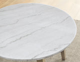 Vida 48″ Round White Marble Dining Table from Steve Silver - Luna Furniture