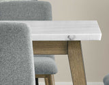 Vida 5-Piece White Marble Dining Set(Table & 4 Side Chairs) from Steve Silver - Luna Furniture