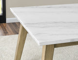 Vida 5-Piece White Marble Dining Set(Table & 4 Side Chairs) from Steve Silver - Luna Furniture
