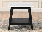 Vida Marble Top 3-Piece Table Set, Black Finish from Steve Silver - Luna Furniture