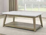 Vida White Marble Top 3-Piece Table Set from Steve Silver - Luna Furniture