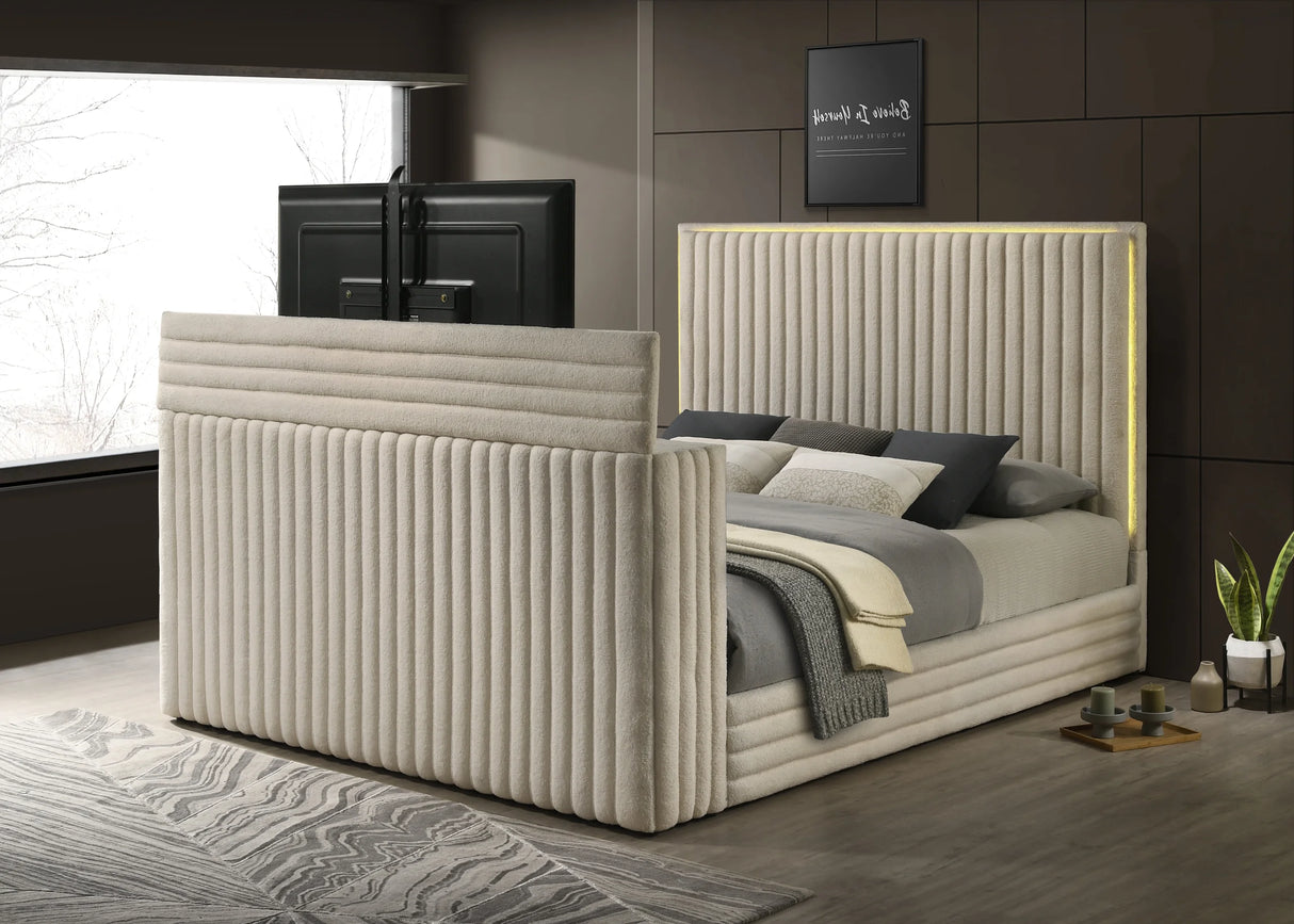 Villa White Queen Platform Bed from Happy Homes - Luna Furniture
