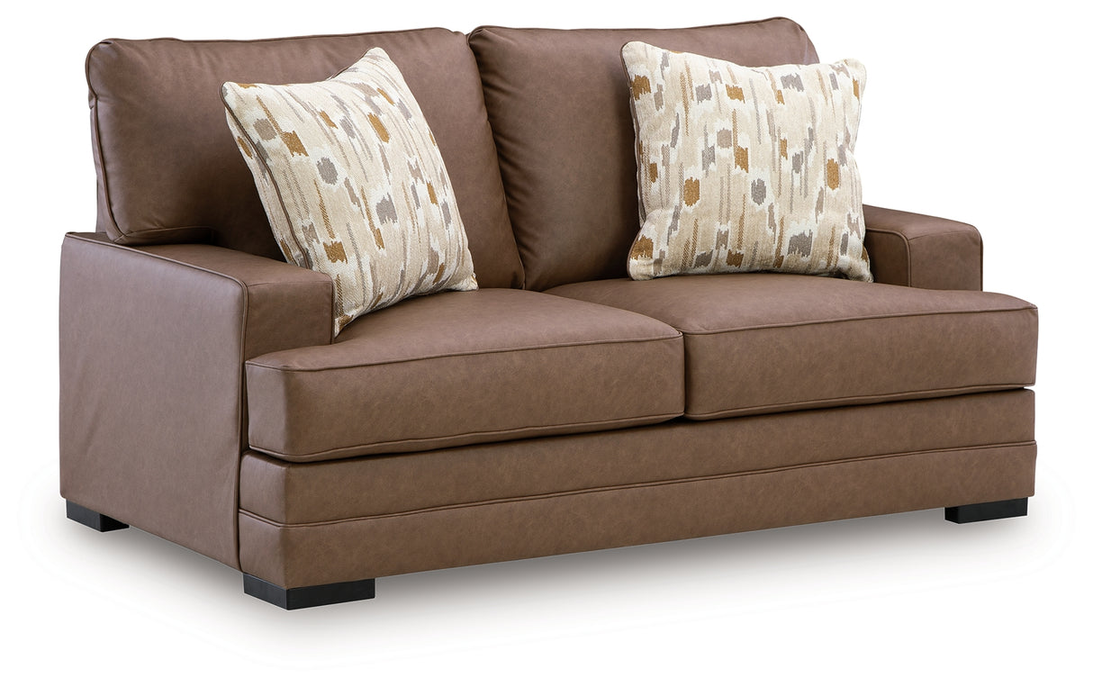 VillaCourt Caramel Loveseat from Ashley - Luna Furniture