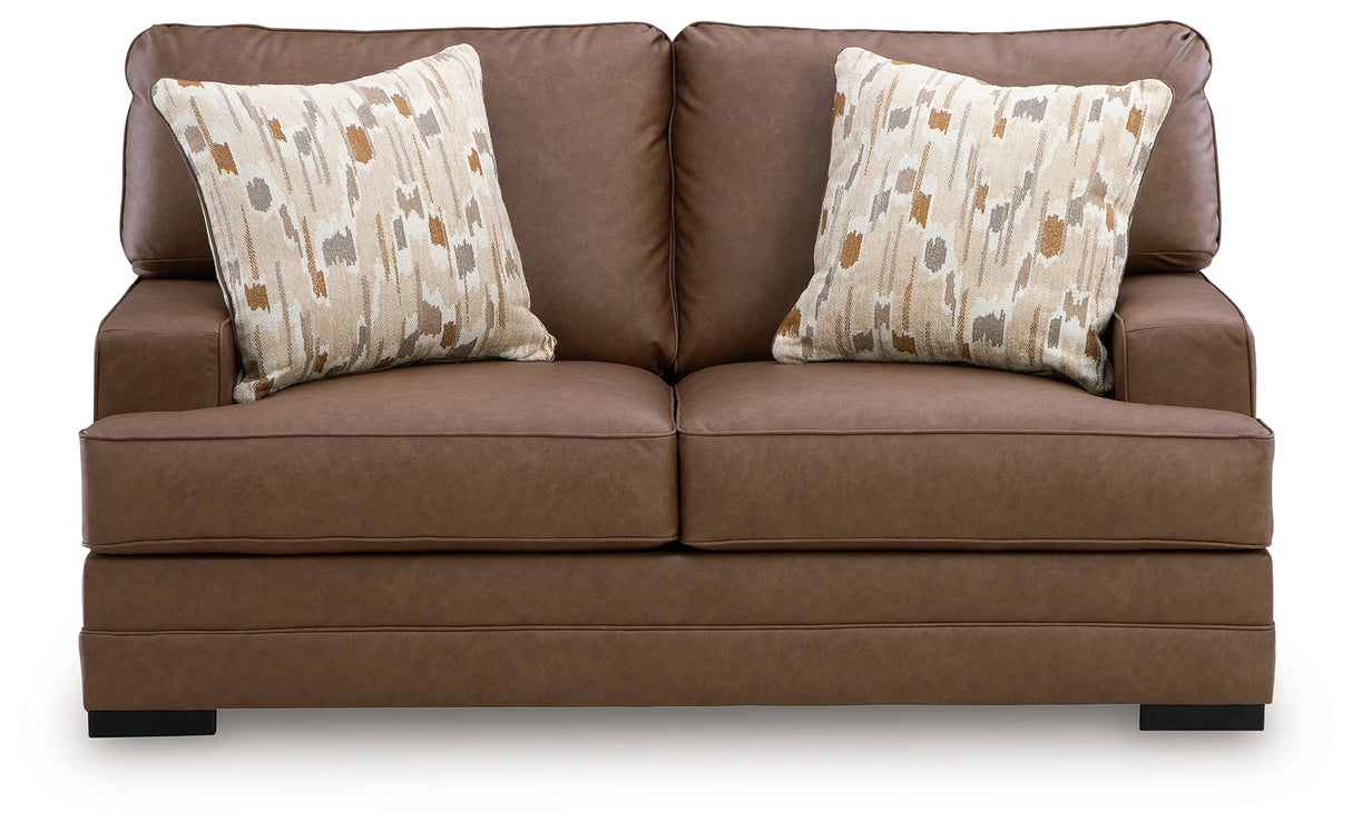 VillaCourt Caramel Loveseat from Ashley - Luna Furniture