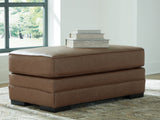 VillaCourt Caramel Ottoman from Ashley - Luna Furniture