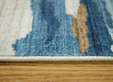 Vinlett Cream/Blue/Brown Washable Medium Rug from Ashley - Luna Furniture