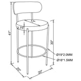 Viola Black Boucle Upholstered Bar Stool, Set of 2 from Coaster - Luna Furniture