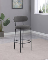 Viola Black Boucle Upholstered Bar Stool, Set of 2 from Coaster - Luna Furniture
