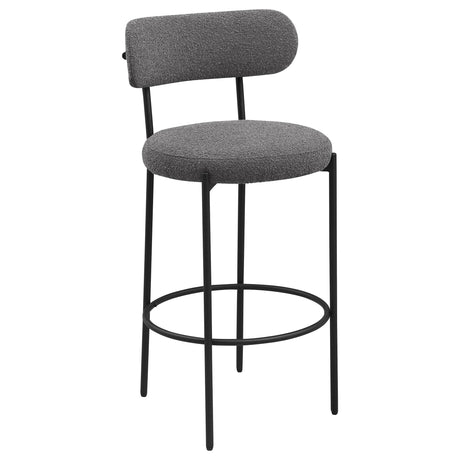 Viola Black Boucle Upholstered Bar Stool, Set of 2 from Coaster - Luna Furniture