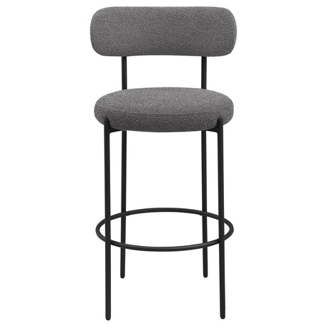 Viola Black Boucle Upholstered Bar Stool, Set of 2 from Coaster - Luna Furniture