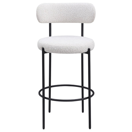 Viola Cream Boucle Upholstered Bar Stool, Set of 2 from Coaster - Luna Furniture